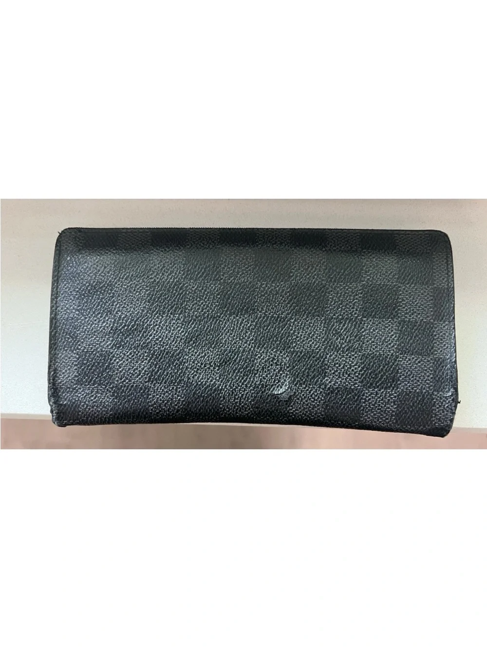 Louis Vuitton Damier Graphite Long Wallet Black Leather Authentic Entrupy COA